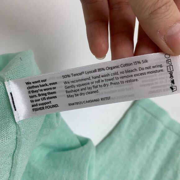 Eileen Fisher Long Sleeve Shirt Womens PL Petite Tencel Silk Blend Fine Knit Top - Picture 9 of 11